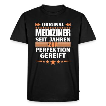 Physicians matured to perfection - Men's Premium Organic T-Shirt - black - Front - Nico (187cm)