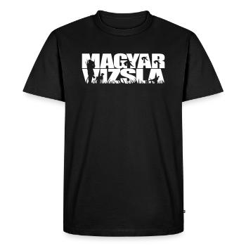 chien MAGYAR VIZSLA - T-shirt Premium bio Homme - noir - Devant - Nico (187cm)