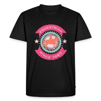 Horse riding - Men's Premium Organic T-Shirt - black - Front - Nico (187cm)