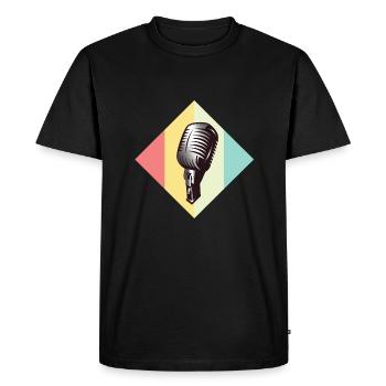 microphone - Men's Premium Organic T-Shirt - black - Front - Nico (187cm)