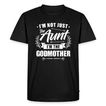Je ne suis pas seulement la tante, je suis la marraine - T-shirt Premium bio Homme - noir - Devant - Nico (187cm)