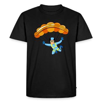 Paragliding Illustration - Men's Premium Organic T-Shirt - black - Front - Nico (187cm)