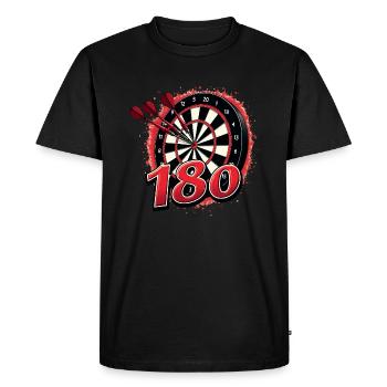 Dart Dartpfeil Darts 180 Dartboard Triple - Men's Premium Organic T-Shirt - black - Front - Nico (187cm)