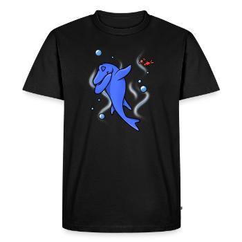 Mosasaurus Dabbing - Men's Premium Organic T-Shirt - black - Front - Nico (187cm)