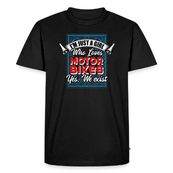 I'm Just A Girl Who Loves MotorBikes Yes We Exist - Men's Premium Organic T-Shirt - black - Front - Nico (187cm)