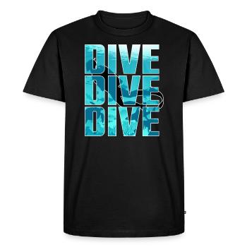 Dive Dive Dive - Men's Premium Organic T-Shirt - black - Front - Nico (187cm)
