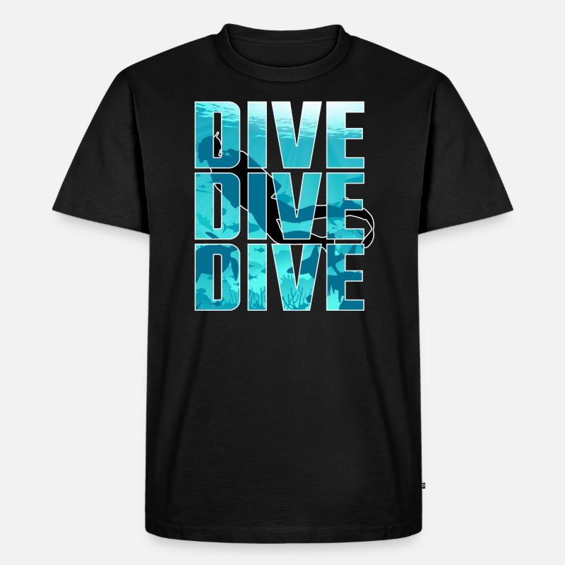 Dive Dive Dive - Men's Premium Organic T-Shirt - black