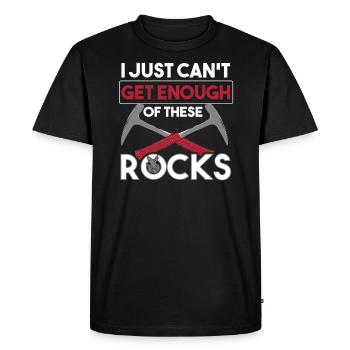 I Just Can't Get Enough Of These Rocks - Men's Premium Organic T-Shirt - black - Front - Nico (187cm)