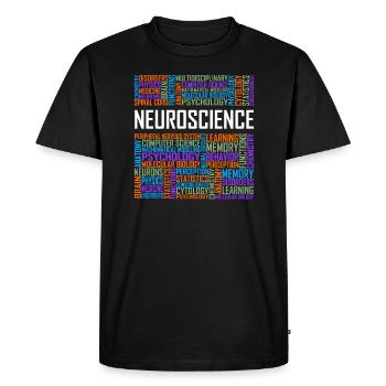Neuroscience - Words - Men's Premium Organic T-Shirt - black - Front - Nico (187cm)
