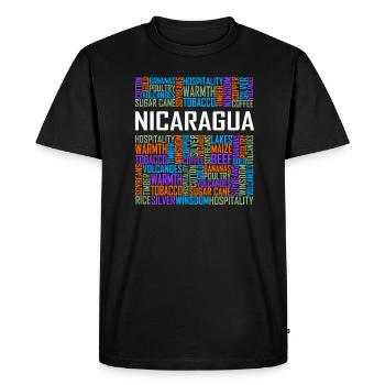 Nicaragua - Words - Men's Premium Organic T-Shirt - black - Front - Nico (187cm)