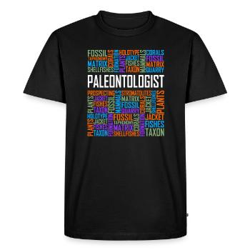 Paleontologist - Words - Men's Premium Organic T-Shirt - black - Front - Nico (187cm)