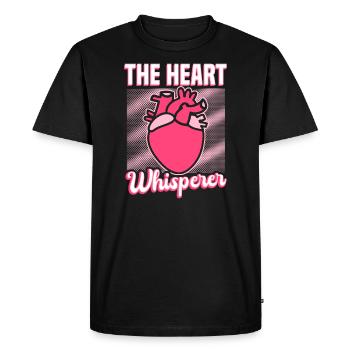 Cardiac Nurse - The Heart Whisperer - Men's Premium Organic T-Shirt - black - Front - Nico (187cm)