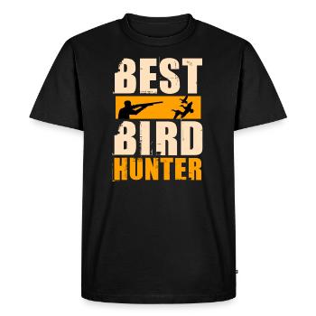 Best Bird Hunter - Men's Premium Organic T-Shirt - black - Front - Nico (187cm)