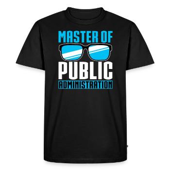 Master of Public Administration - Men's Premium Organic T-Shirt - black - Front - Nico (187cm)