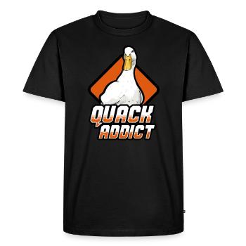 Ducks - Quack Addict - Men's Premium Organic T-Shirt - black - Front - Nico (187cm)