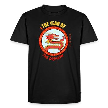 Chinese Year 2024 - The Year Of The Dragon - Men's Premium Organic T-Shirt - black - Front - Nico (187cm)