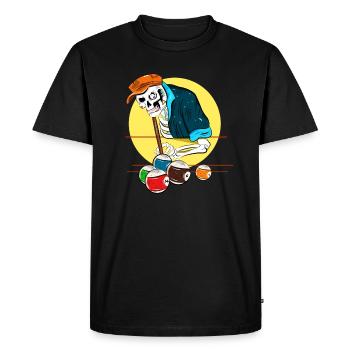 Skeleton Playing Billiards - Men's Premium Organic T-Shirt - black - Front - Nico (187cm)