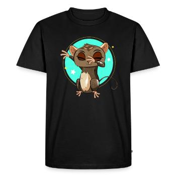 Tarsier Dabbing - Men's Premium Organic T-Shirt - black - Front - Nico (187cm)