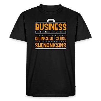 Business Lawyers Are Bilingual Guide To Corporate - Men's Premium Organic T-Shirt - black - Front - Nico (187cm)
