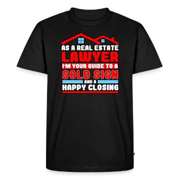 As A Real Estate Lawyer - Men's Premium Organic T-Shirt - black - Front - Nico (187cm)