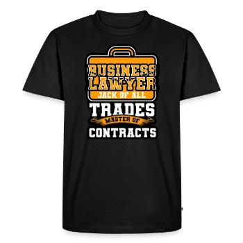 Business Lawyer Jack Of All Trades - Men's Premium Organic T-Shirt - black - Front - Nico (187cm)