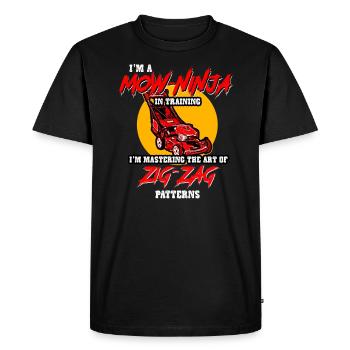 Lawn Care I'm A Mow Ninja In Training - Men's Premium Organic T-Shirt - black - Front - Nico (187cm)