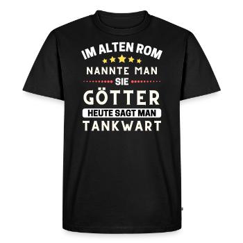 In ancient Rome, they were gods. Today petrol station attendant - Men's Premium Organic T-Shirt - black - Front - Nico (187cm)