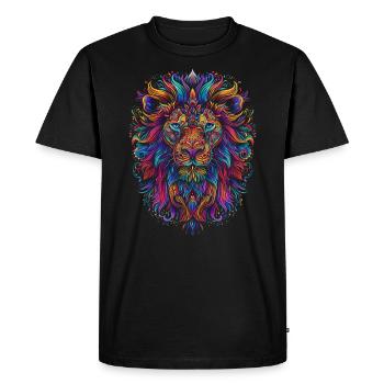 T Shirt Design Couleur Lion - T-shirt Premium bio Homme - noir - Devant - Nico (187cm)