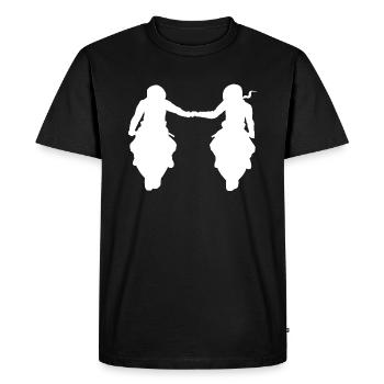 Bikercouple couple couple moto super athlètes - T-shirt Premium bio Homme - noir - Devant - Nico (187cm)