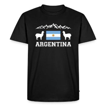Argentina - Men's Premium Organic T-Shirt - black - Front - Nico (187cm)