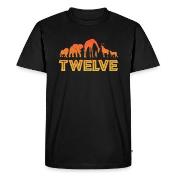 12ème anniversaire Wild Animals Africa 12 ans - T-shirt Premium bio Homme - noir - Devant - Nico (187cm)