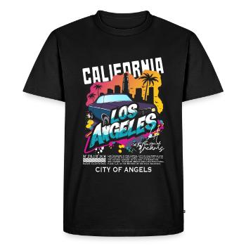 Muscle car californienne de Los Angeles - T-shirt Premium bio Homme - noir - Devant - Nico (187cm)