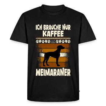 Weimaraner coffee - Men's Premium Organic T-Shirt - black - Front - Nico (187cm)