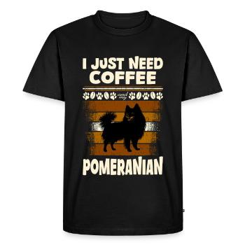 Café de Poméranie - T-shirt Premium bio Homme - noir - Devant - Nico (187cm)