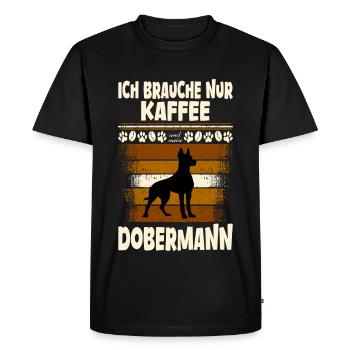 Doberman - Men's Premium Organic T-Shirt - black - Front - Nico (187cm)