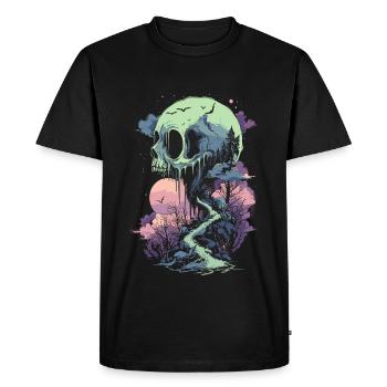 Fantasy world skull punk gothic - Men's Premium Organic T-Shirt - black - Front - Nico (187cm)