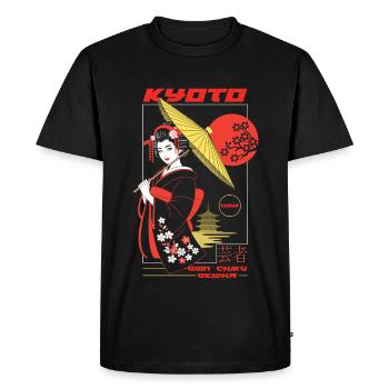 Kyoto, Japon - Geisha - T-shirt Premium bio Homme - noir - Devant - Nico (187cm)