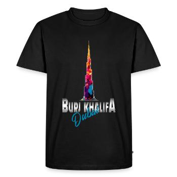 Burj Khalifa - Dubai - Men's Premium Organic T-Shirt - black - Front - Nico (187cm)