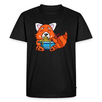 Ramen Life Motiv Raccoon Chemise Motif Ramen Noodle - T-shirt Premium bio Homme - noir - Devant - Nico (187cm)