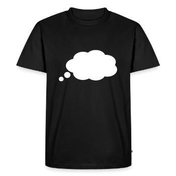 Bulle de pensée - T-shirt Premium bio Homme - noir - Devant - Nico (187cm)
