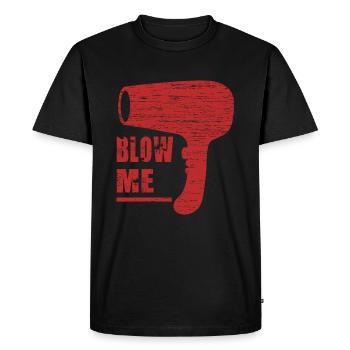 Cadeau de séchoir à cheveux coiffeur coiffeur vintage - T-shirt Premium bio Homme - noir - Devant - Nico (187cm)