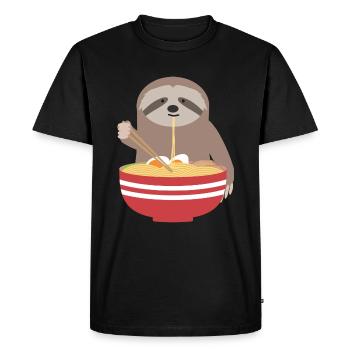 Ramen - Men's Premium Organic T-Shirt - black - Front - Nico (187cm)