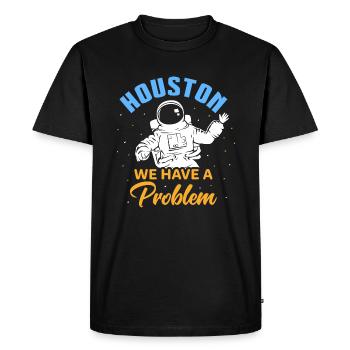 Astronaut in Houston design for proud Houston residents - Men's Premium Organic T-Shirt - black - Front - Nico (187cm)