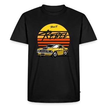 Né pour Rebel Muscle Racing Car - T-shirt Premium bio Homme - noir - Devant - Nico (187cm)