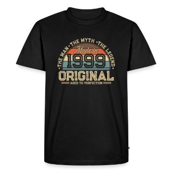 1999 Vintage né homme mythe, légende - T-shirt Premium bio Homme - noir - Devant - Nico (187cm)