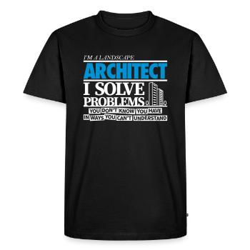 Landscape Architect - Men's Premium Organic T-Shirt - black - Front - Nico (187cm)