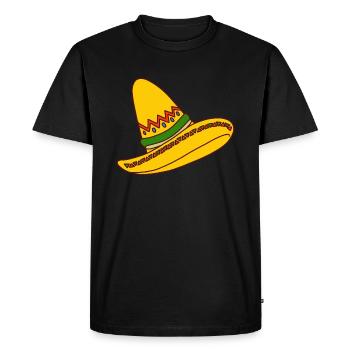 Mexican hat - Men's Premium Organic T-Shirt - black - Front - Nico (187cm)