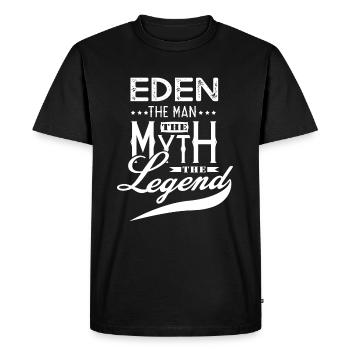 Eden custom t-shirt eden first name - Men's Premium Organic T-Shirt - black - Front - Nico (187cm)