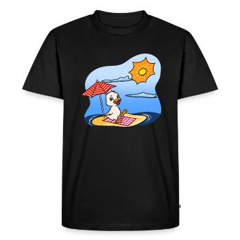 Duck Sunbathing - Men's Premium Organic T-Shirt - black - Front - Nico (187cm)