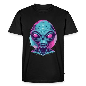 Étranger - T-shirt Premium bio Homme - noir - Devant - Nico (187cm)